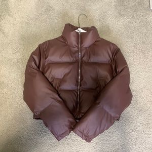 12th Tribe x TheSaltyBlonde faux leather puffer